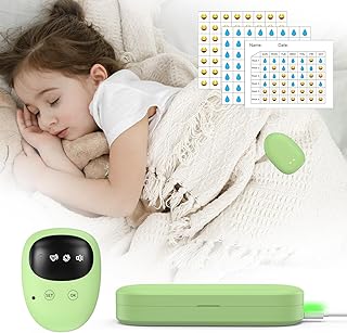 Wireless Bedwetting Alarm for Boys and Girls, Bed Wetting Alarm with USB Rechargeable Sensor, High-Sensitivity Sensor for Bedwetting with 3 Alert Modes– Green