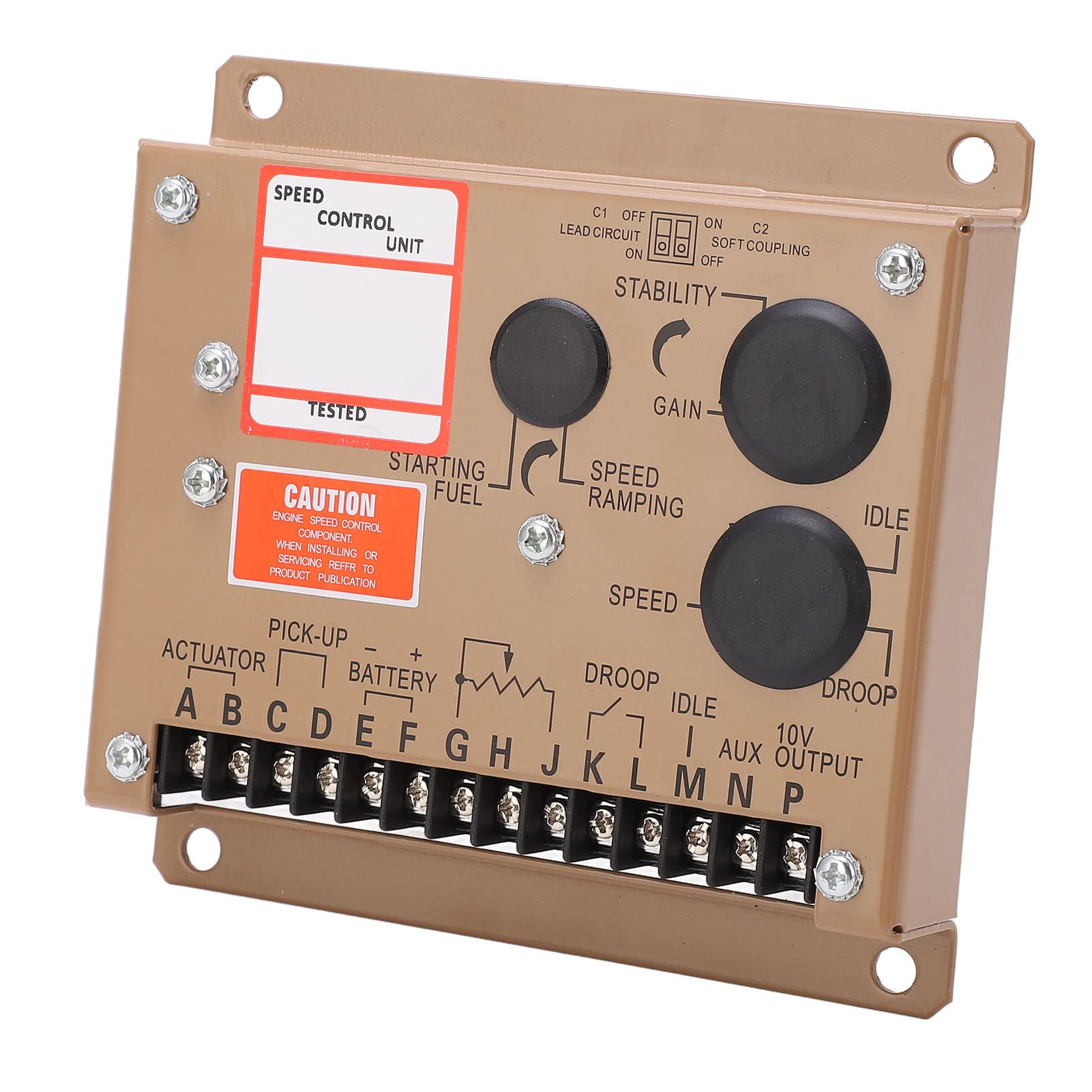 DC 12V 24V PWM-Motordrehzahlregler, Elektronischer Motordrehzahlregler mit Geschlossenem Regelkreis, Stufenlose Variable Steuerung aus Aluminiumlegierung für Motorgenerator, Gebürsteter