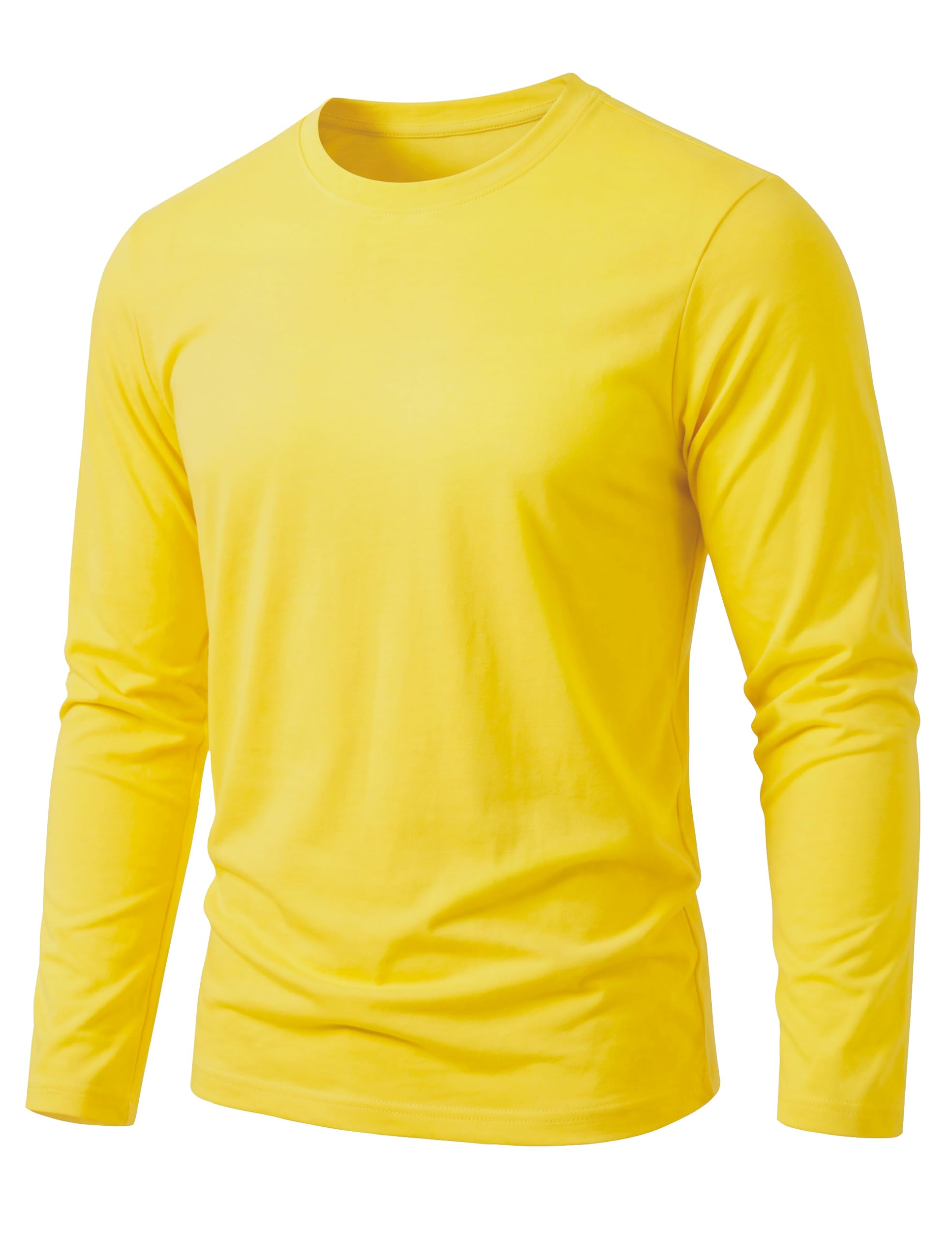 TACVASEN Langarmshirt Herren Baumwolle Regular Fit Basic Shirt Rundhal | Cotton long Sleeve, Crewneck Langärmliges, Weiche Freizeit Tshirt, Herbst, Regular Fit, Lässig, Dünne, Winter Casual Tee