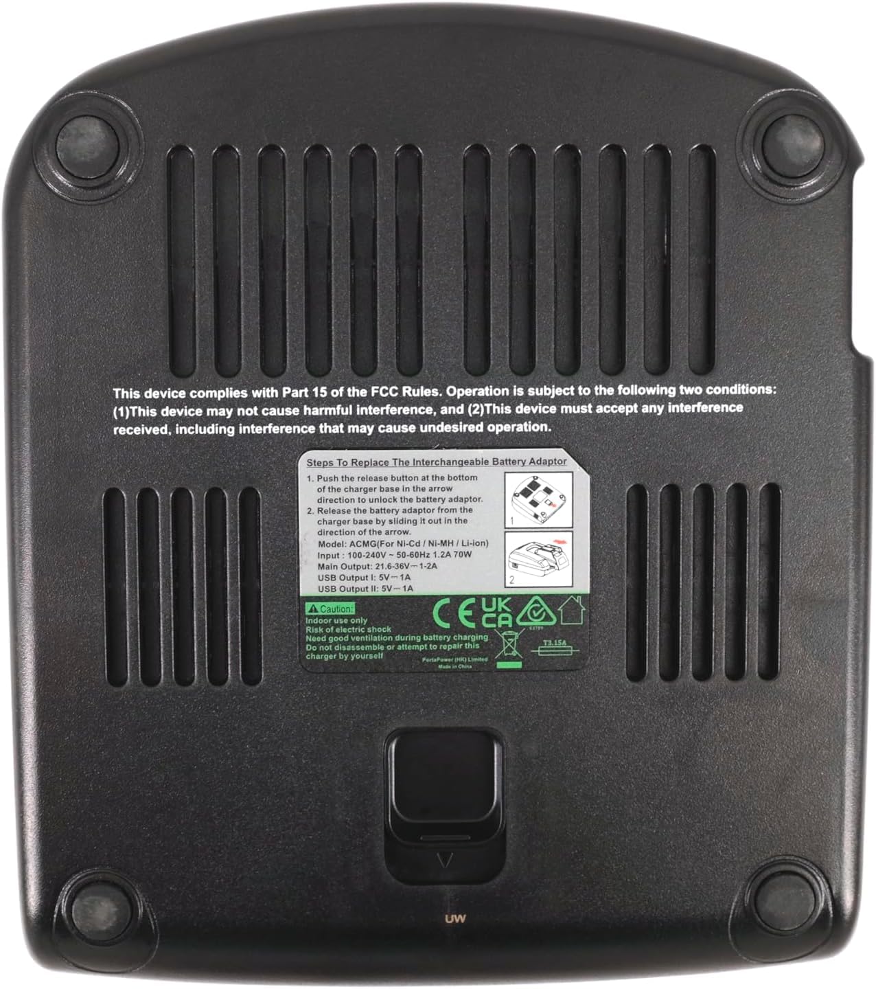 PowerSmart® Caricabatteria per Hilti C 4/36 ACS, B 22/1.6, B22/2.6, B22/3.3, B36/3.9, AG 125-A22, HDE 500-A22, SCM 22-A, SCW 22-A, SF 22-A, SFC 22-A, SFH 22-A
