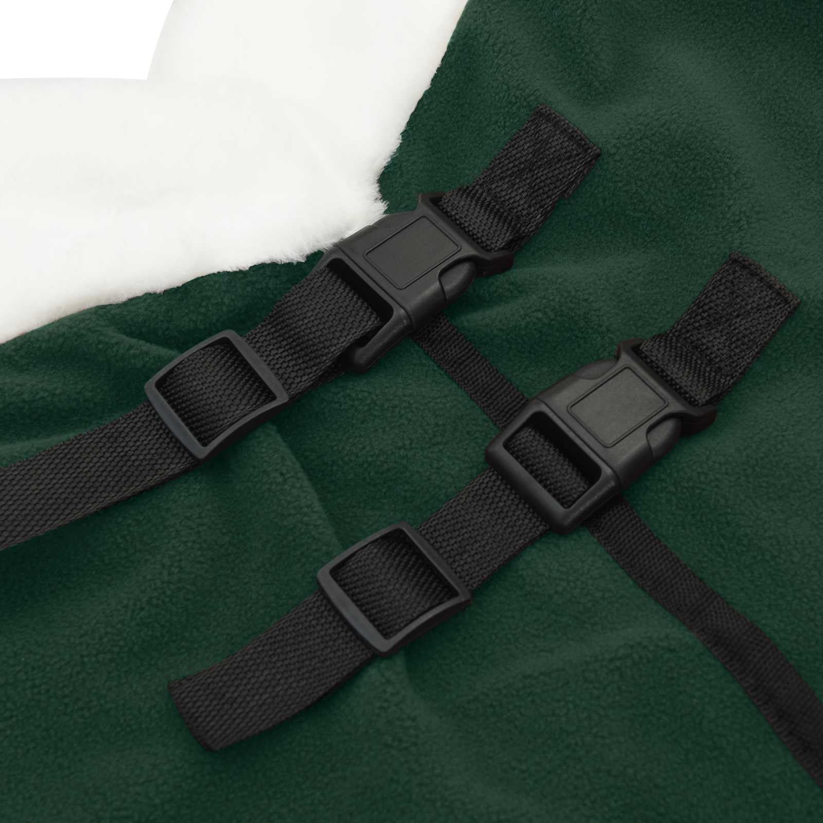 Manta para caballo verde oscuro de 125 cm, forro polar, transpirable y ligera, para entrenamiento, establo y transporte, color verde oscuro