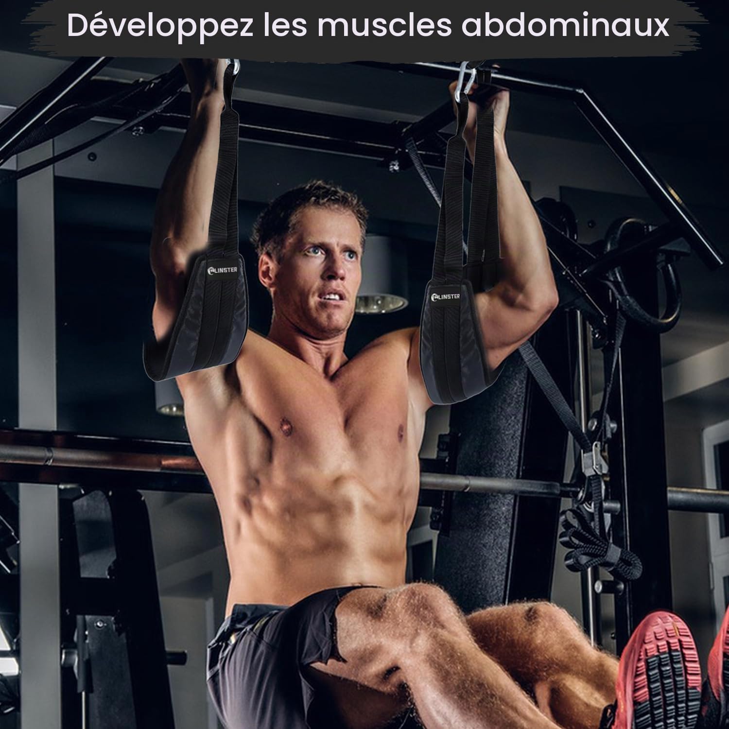 Boucles abdominales, sangles ventrales suspendues pour soulever les jambes, sangle rembourrée épaisse pour osciller