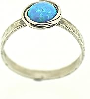 Vista 35 de Anillo de plata de ley con piedras preciosas para mujer, anillo apilable de piedra martillada, anillo de piedra natal