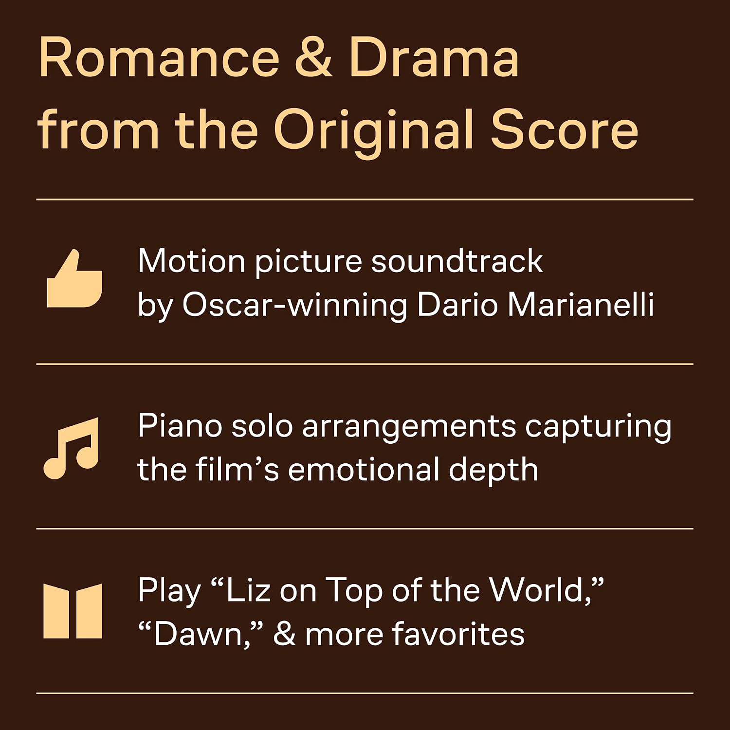 Pride and Prejudice - Music from the Motion Picture Soundtrack | Piano Solo Book Music by Dario Marianelli | Film Score Sheet Music for Intermediate Pianists | Romantic Movie Piano Songbook