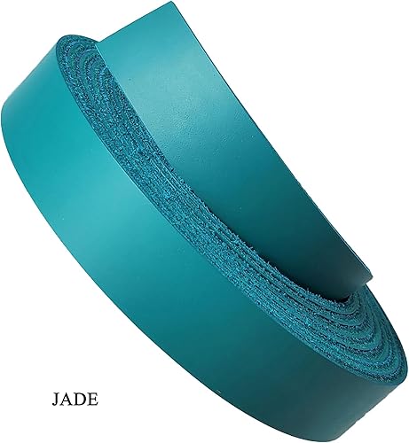 Miniatura 6 de Tiras de cuero de 34 pulgadas de ancho y 72 pulgadas de largo, 6-7 onzas (0.094-0.110 in), tiras de cuero Latigo ideales para cinturones, collares,