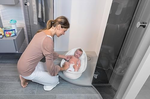Miniatura 8 de okbaby Splash - Baño para bebé, base antideslizante con termómetro digital de cristal líquido microencapsulado integrado, soporte trasero en ángulo