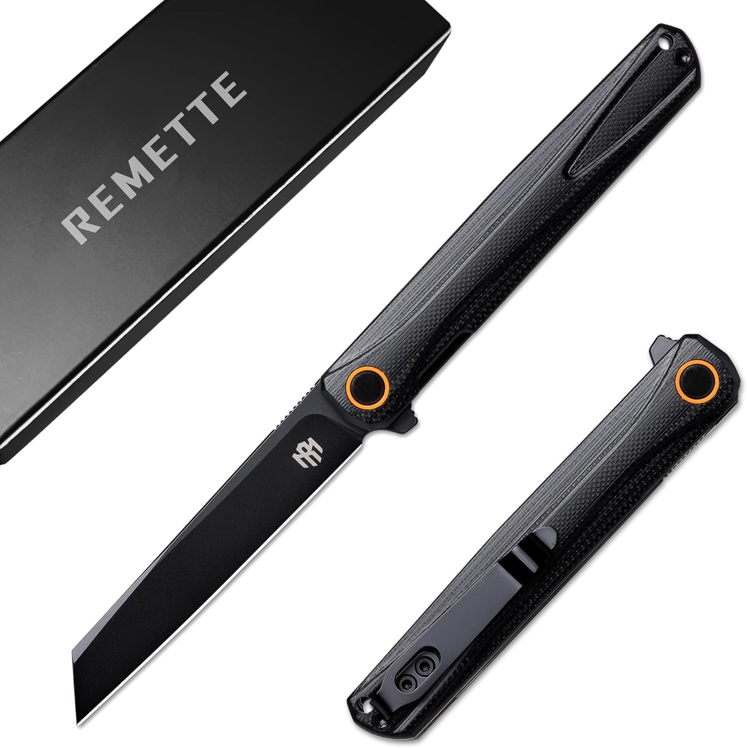 EDC Pocket Knife Canyon, 3.2" D2 Steel Tanto Blade Flip Open,G10 Handle Small Folding Knife with Pocket Clip for Men Women, Sharp Camping Hiking Knives