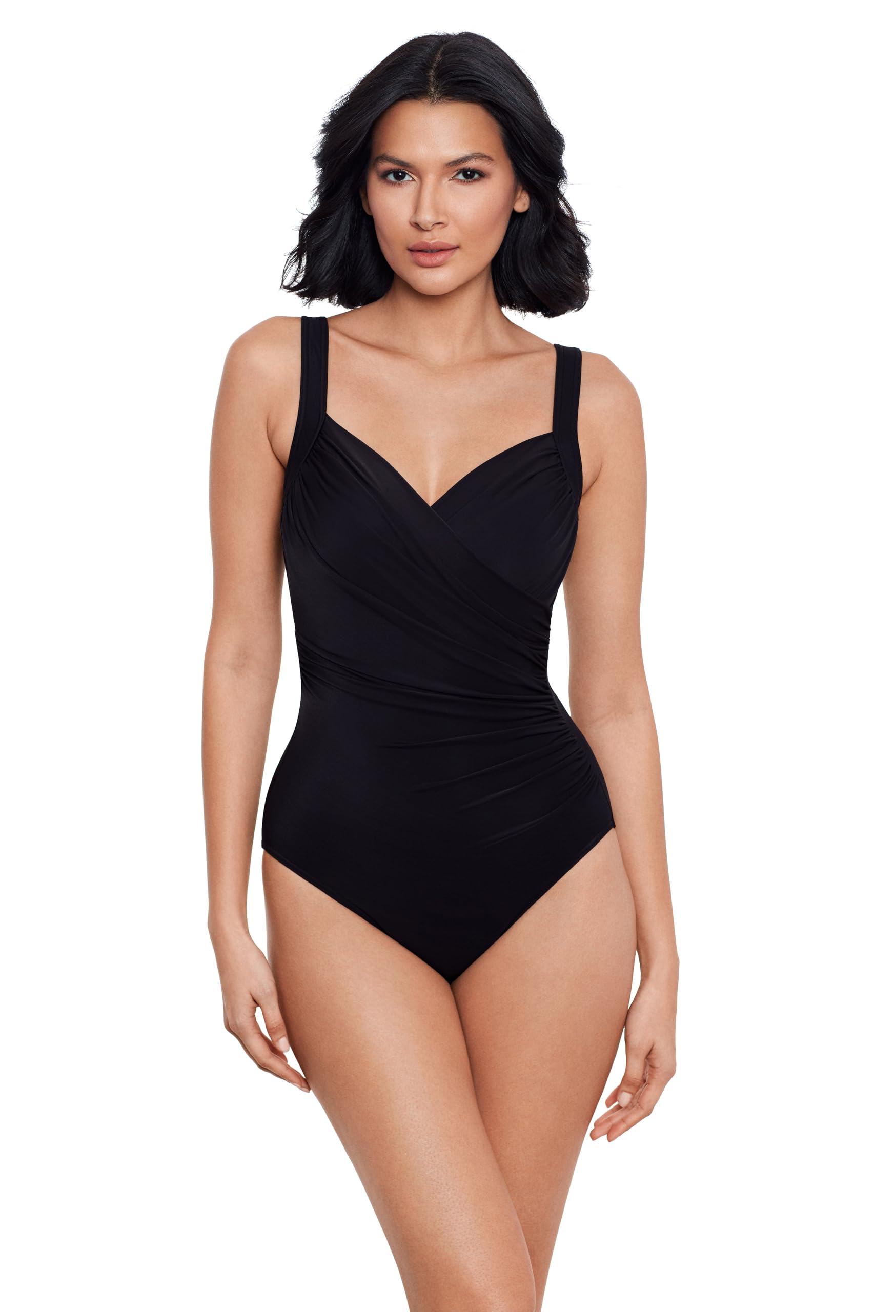 Miraclesuit Womens Swimwear Sanibel Tummy Control Underwire Bra One Piece Swimsuit