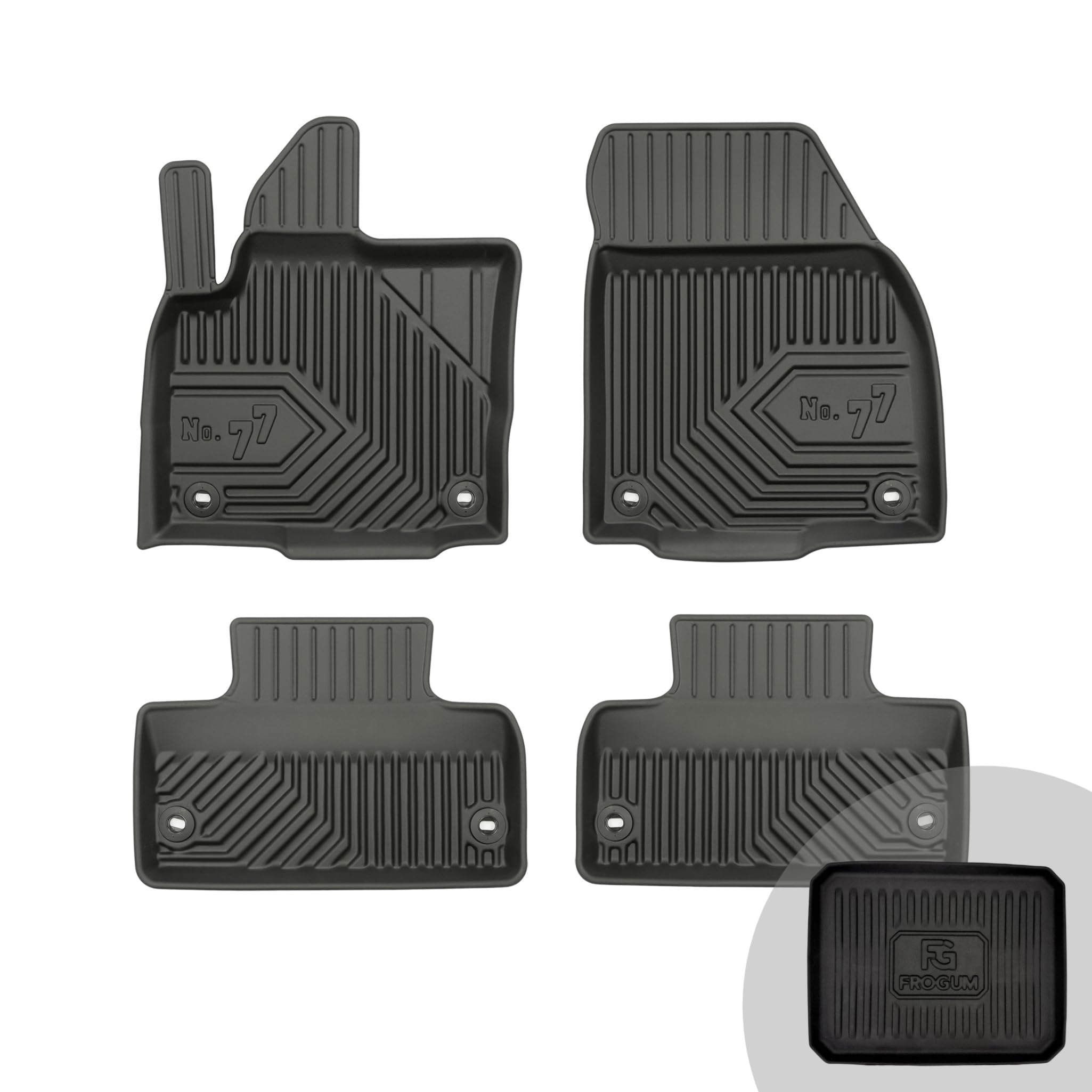 FROGUM No.77 Alfombrillas para Coche Alfombras para Land Rover Range Rover Evoque I 2011-2018 | Borde Alto | para Todo el año | Tamaño