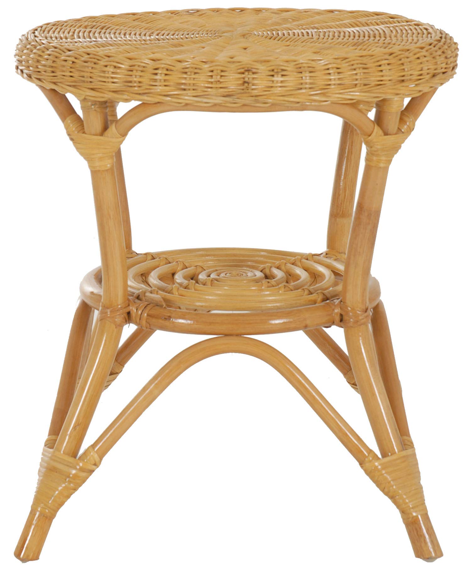 korb.outletRound Rattan Table Diameter 50 cm / Side Table Round Coffee Table Rattan Table Honey
