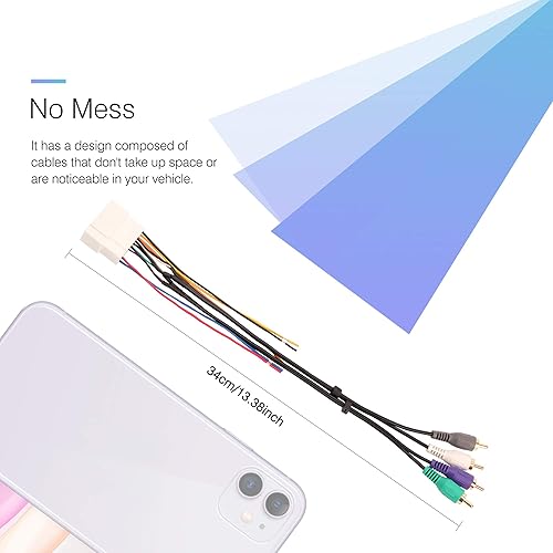 Miniatura 6 de RDBS Sistema amplificado de audio para automóvil y arnés de cableado de video para conector de altavoz estéreo Honda Element 1998-2007