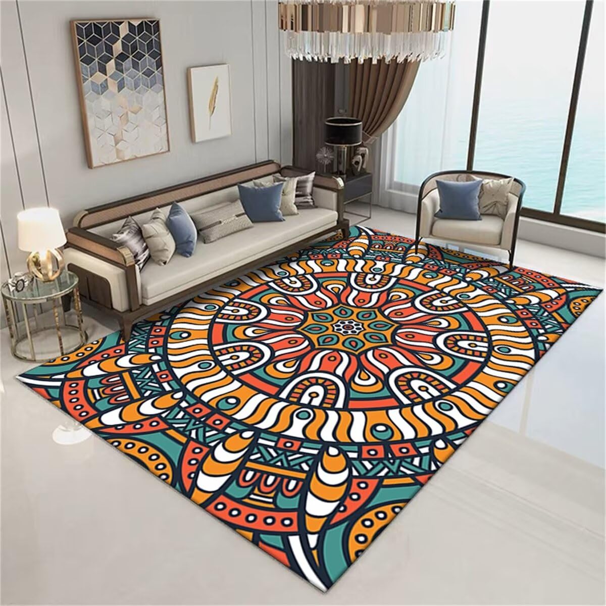 Tapis fille naturel rouge antidérapant et isolant de taille 80x150