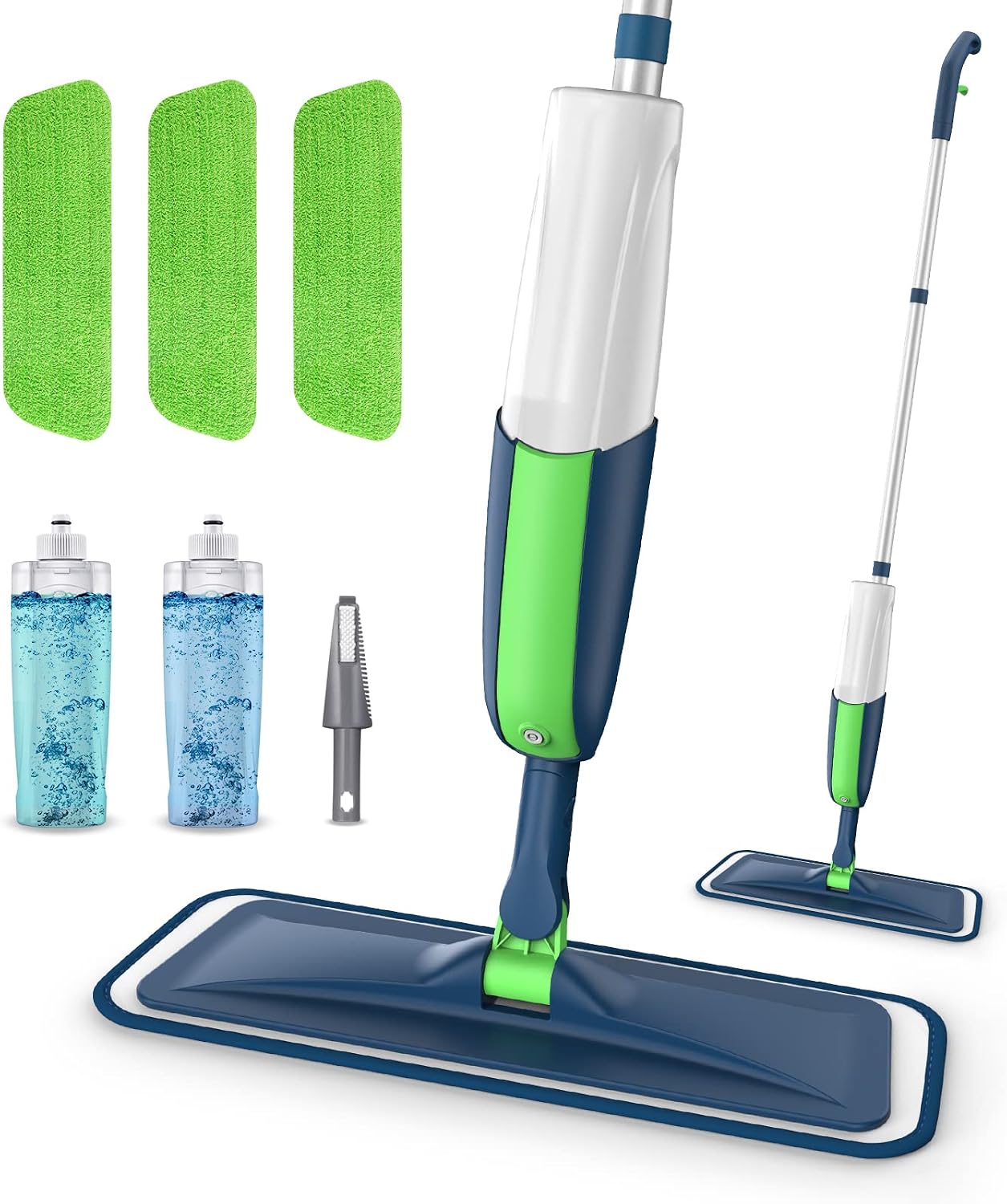 Spray Mops Microfiber Floor Mops for Floor Cleaning - MEXERRIS Wet Mops Dust Mop with 2 Refillable Bottle and 3 Microfiber Pads Wood Floor Cleaning Mop for Hardwood Laminate Ceramic Floors Cleaning