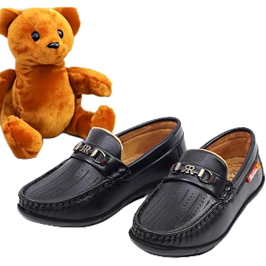 Boys PVC Leather Slip-On Loafers
