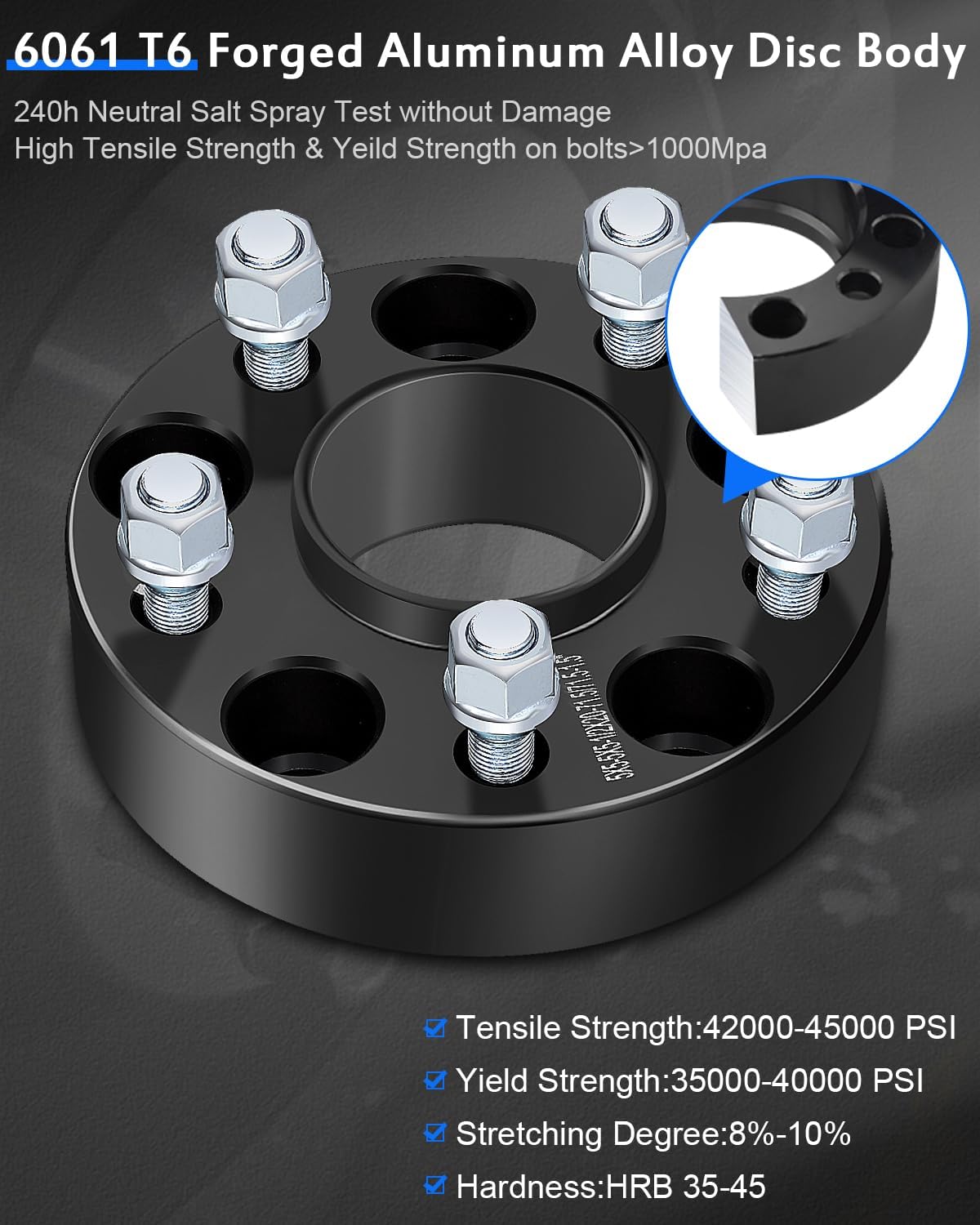 ECCPP 4PCS 1.5 inch 5x5 to 5x5 Hubcentric Wheel Spacers 5 Lug 5x127 to 5x127 Fit for Grand for Cherokee Wrangler Commander