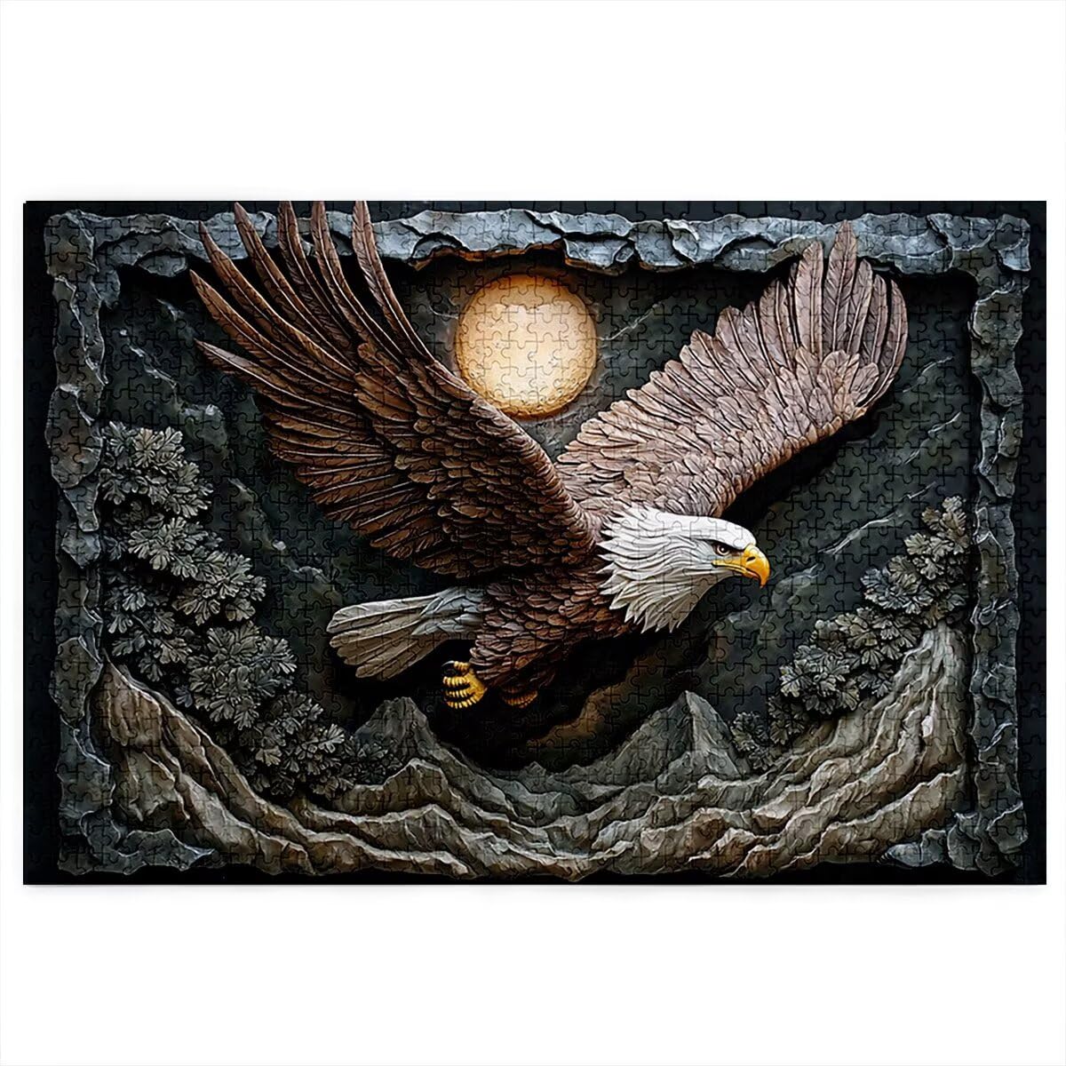 Puzzle 4000 sztuk jastrząb dla dorosłych, abstrakcyjne drewniane puzzle dla dorosłych, trudne drewniane łamigłówki, rodzinne gry edukacyjne, łamigłówki z pudełkiem na prezenty dekoracje do domu