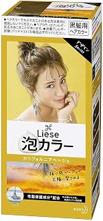 KAO Japan Liese Prettia Creamy Bubble Hair Color for Dark Hair (California Beige)