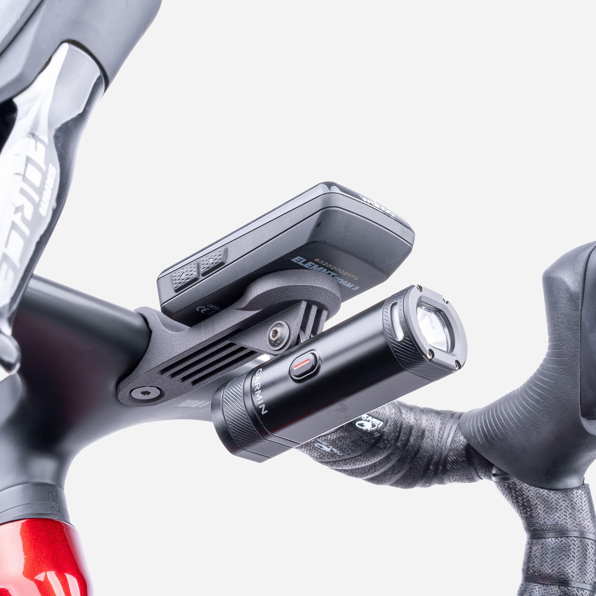 beSmart.bike - Fahrradcomputer Halterung, Fahrradhalterung, 3D Gedruckt aus Carbonfaser - Kompatibel mit Wahoo (Elemnt Bolt/Roam) Computern, mit zusätzlicher Befestigung Vorne, Female