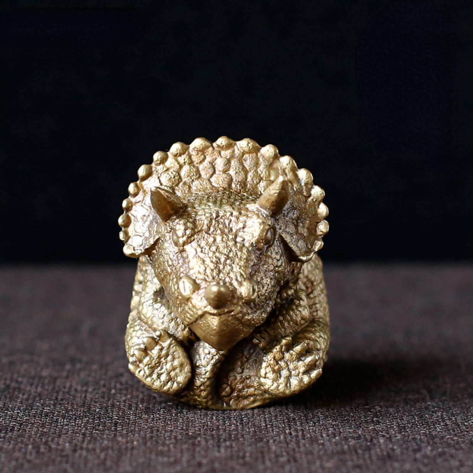 Mosiężne Figurki Dinozaurów Jurajskich, Figurki Triceratopsa, Kolekcja Rzemiosła, Biuro, Gabinet, Dekoracja Na Biurko, Bonsai, Mikrokrajobraz, Stół Z Piaskiem