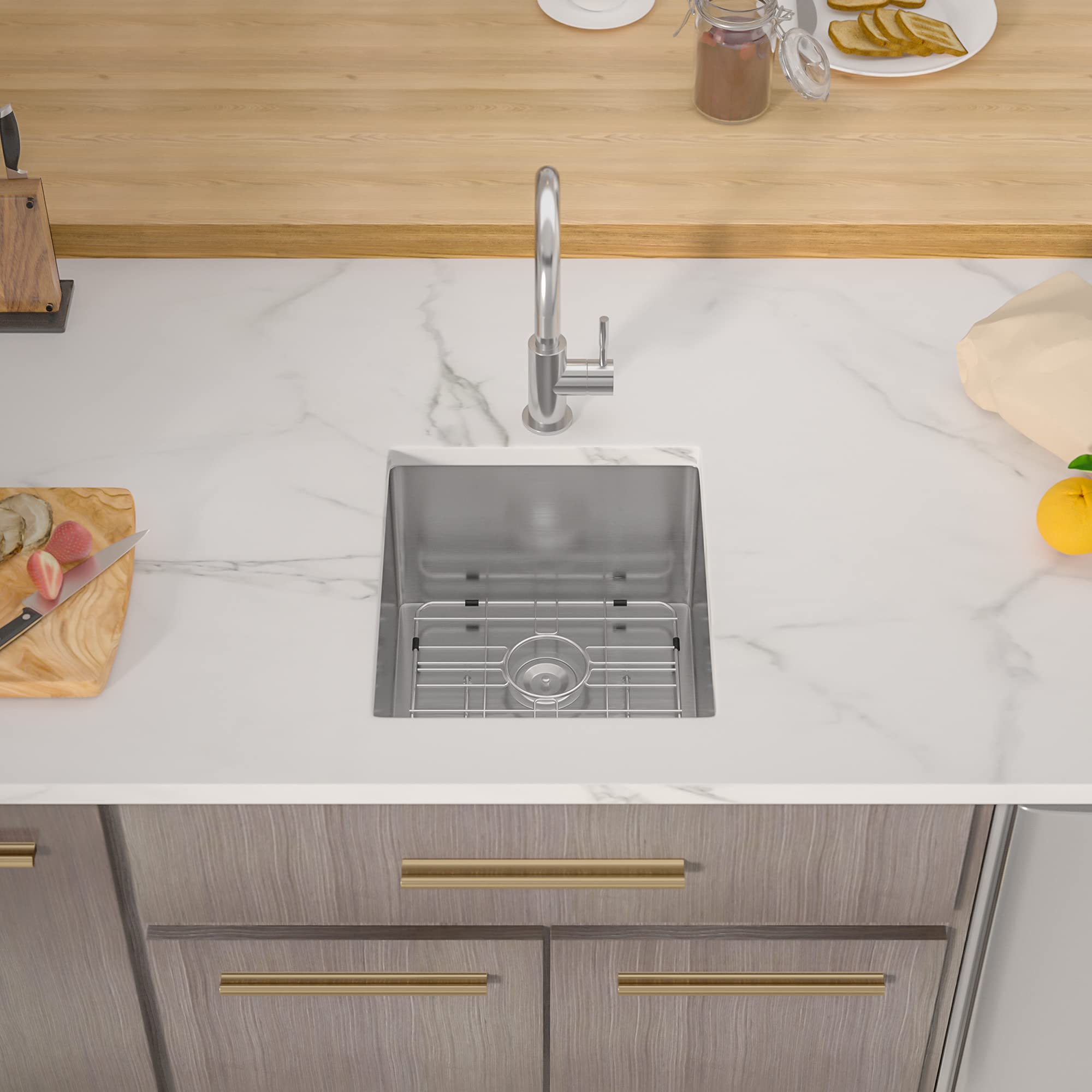 えいたしま 特別価格Bar Sink Undermount Lofeyo 14" x 18" Kitchen Bar Sink