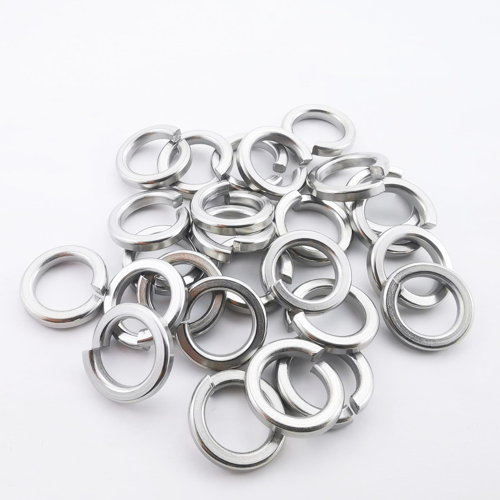 25 Pezzi Rondella a Molla M10 A2 V2A, in Acciaio Inox Serratura a Molla Piatta e Molla 10 mm, Forma B, Secondo DIN 127