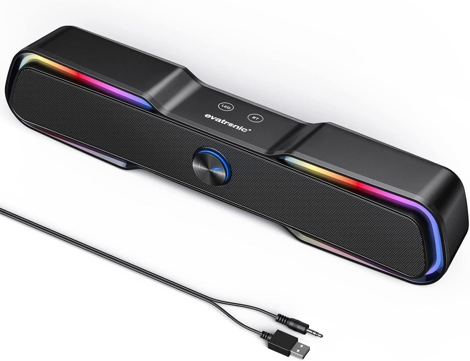 evatronic Computer Speaker, USBPowered RGB Speakers