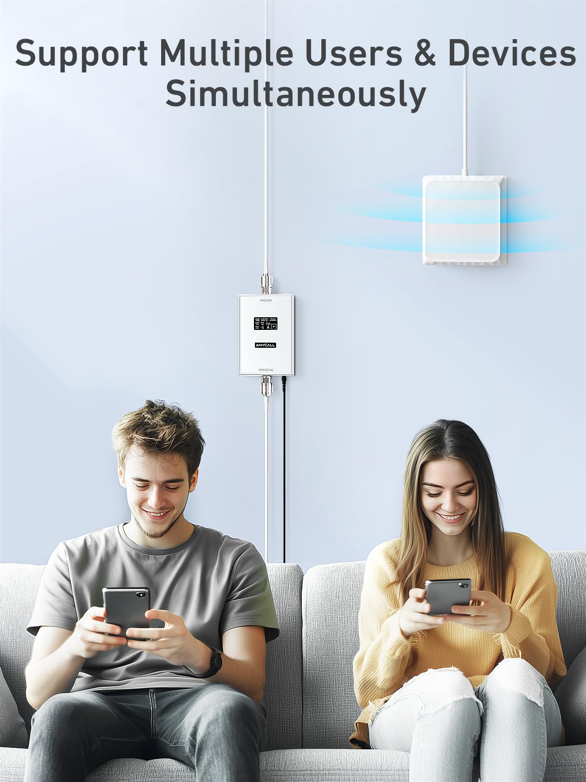 Wzmacniacz sygnału mobilnego dla pasma 3/20, wzmacniacz do domu biura piwnicy, Boost 4G LTE 3G gsm 2G dla Movistar Orange Plus Yoigo, Zwiększ zasięg telefonu