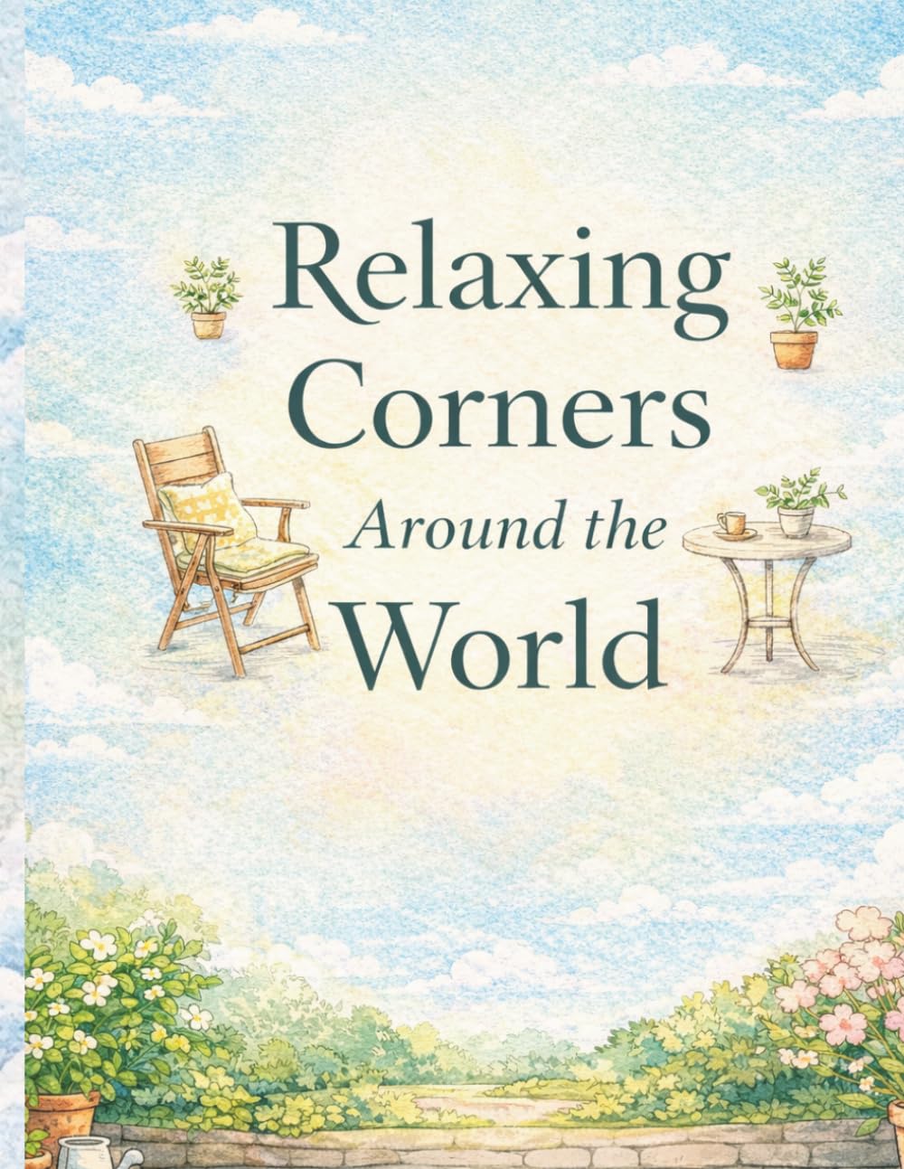 Relaxing Corners Around the World: Cozy Places Coloring Book for Adults for Stress Relief, Relaxation and Mindful Coloring