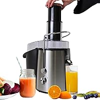 Vista 1 de Total Chef - Extractor de jugo centrífugo de boca ancha de 2 velocidades, prensa de frutas Juguera para verduras, pasto de trigo, bebida fresca