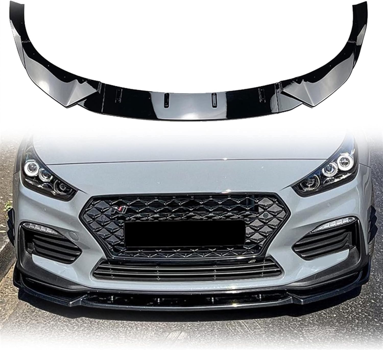 WOHOOD Accessories Car Front Bumper Splitter Lip Spoiler Diffuser Guard ...
