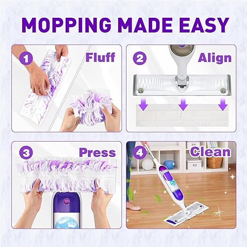 Miniatura 7 de Almohadillas de repuesto para mopa Swiffer Powermop, almohadillas de repuesto desechables para trapeador multisuperficie, compatibles con Swiffer