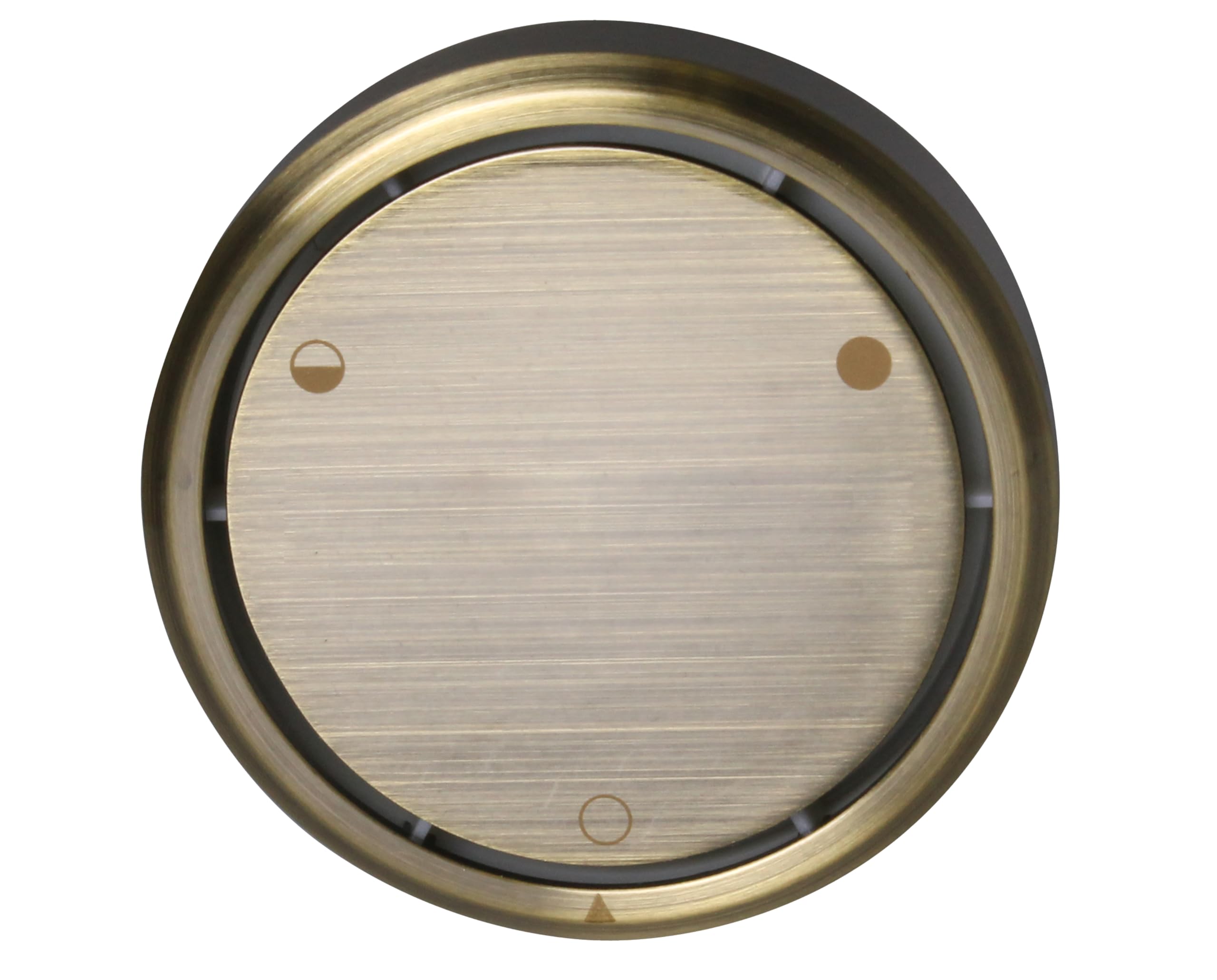 Westbrass D493CHM-06 Universal Patented Deep Soak Round Replacement 2-Hole Bathtub Overflow Cover for Full and Over-Filled Closure, Antique Brass