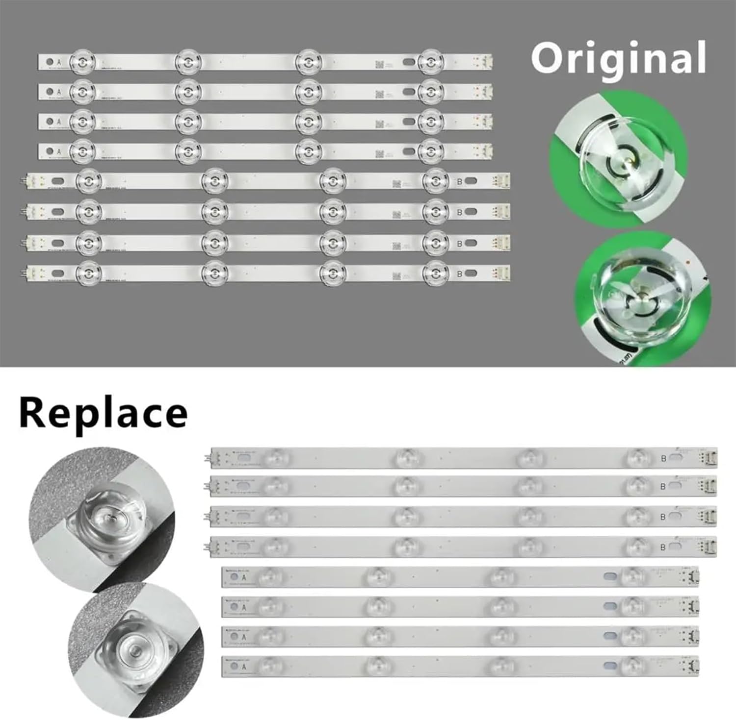 42インチテレビ用LEDストリップ8個 42LF5600 42LB5800-ZM 42LB572V 42LB570V 42LB570