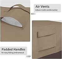 Vista 4 de Easy-Going - Funda para otomano de exterior, funda impermeable para otomano de patio, funda resistente para muebles de exterior con asas acolchadas