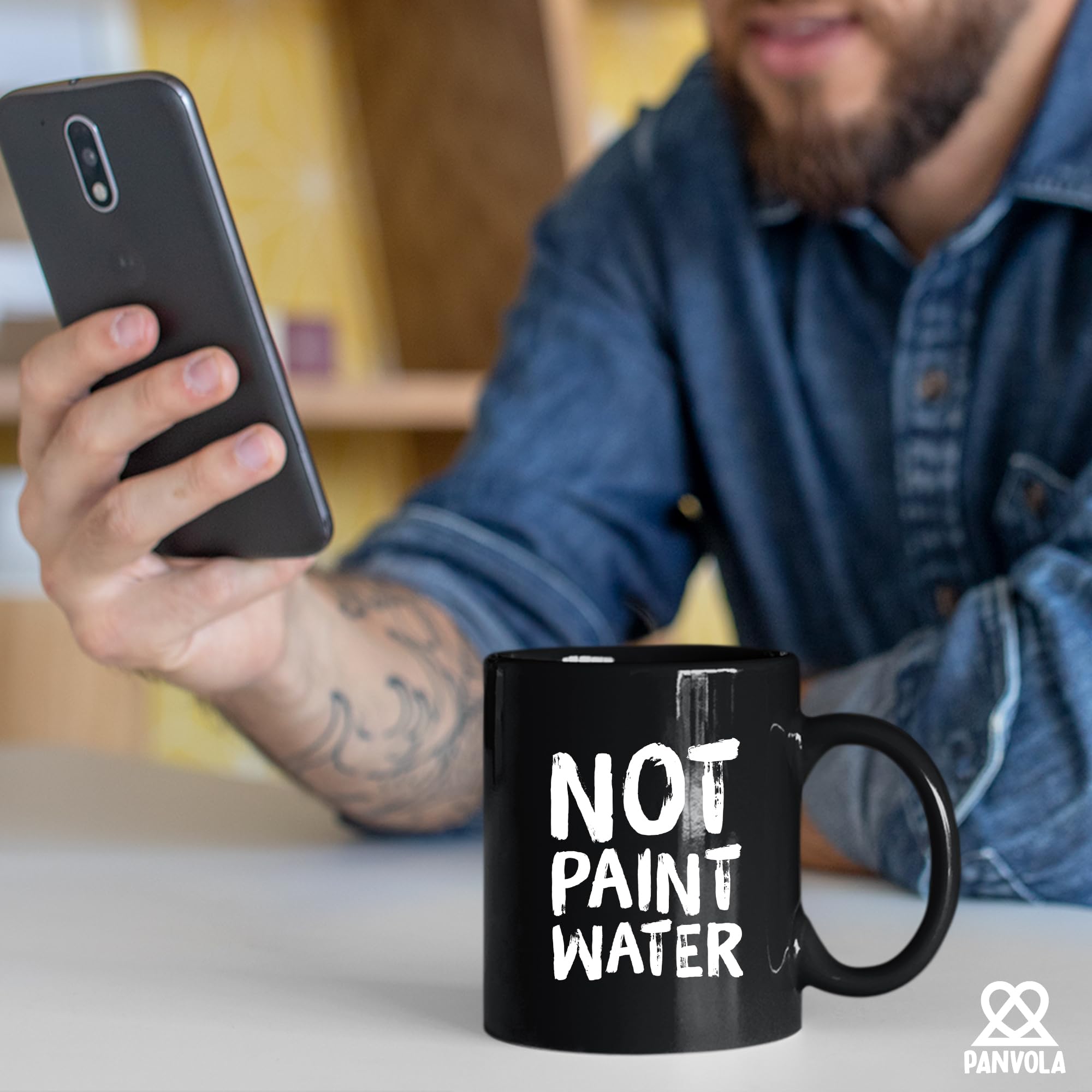 Mug à café « Not Paint Water Art » pour enseignant - 425,2 g