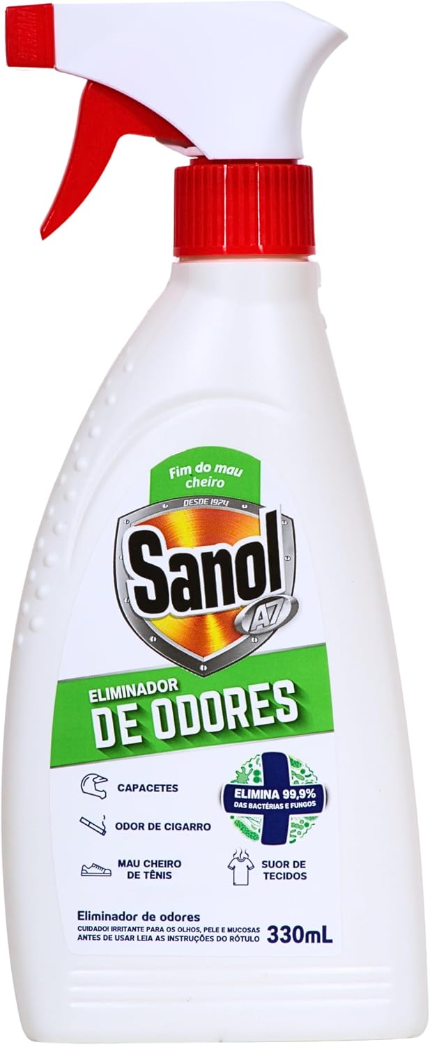 A7, Eliminador de odores, Fungicida, Bactericida & Acaricida, 330 ml, Branco