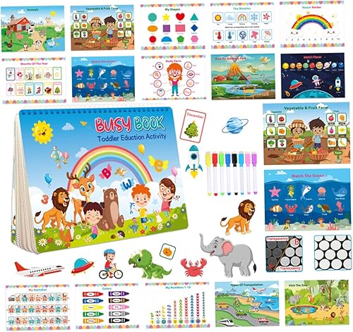 ibasenice 1 juego de ilustración silencioso libro divertido para niños, calcomanías educativas para bricolaje, calcomanías educativas, juguete para disponible en Yaxa El Salvador