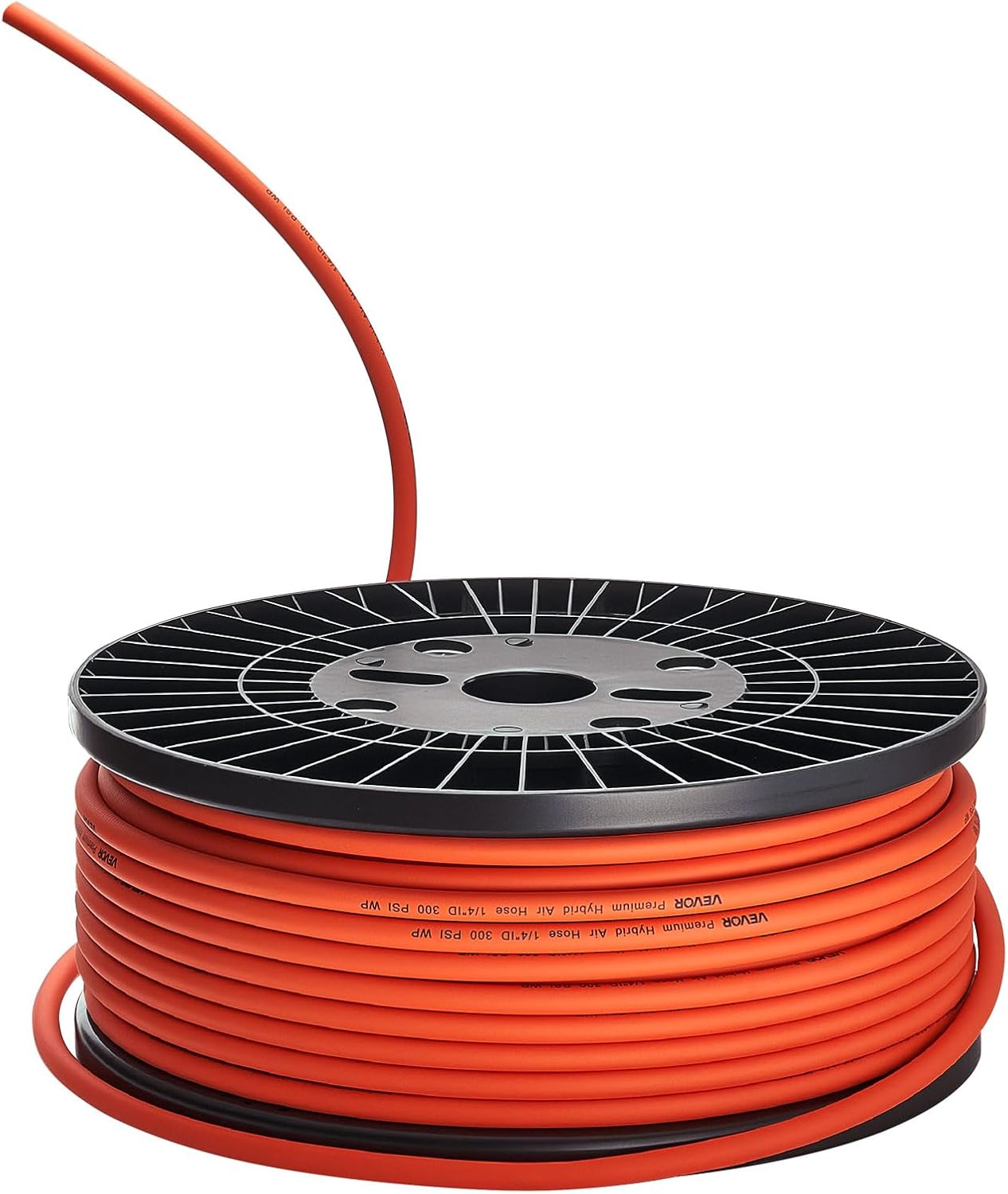 VEVOR Air Hose, 3/8'' x 250FT Hybrid Air Compressor Hose, 300 PSI Kink-Resistant Pneumatic Hoses with Three-Layer Construction for Auto & Home DIY Projetcs, All-Weather Flexibility (No Fittings)