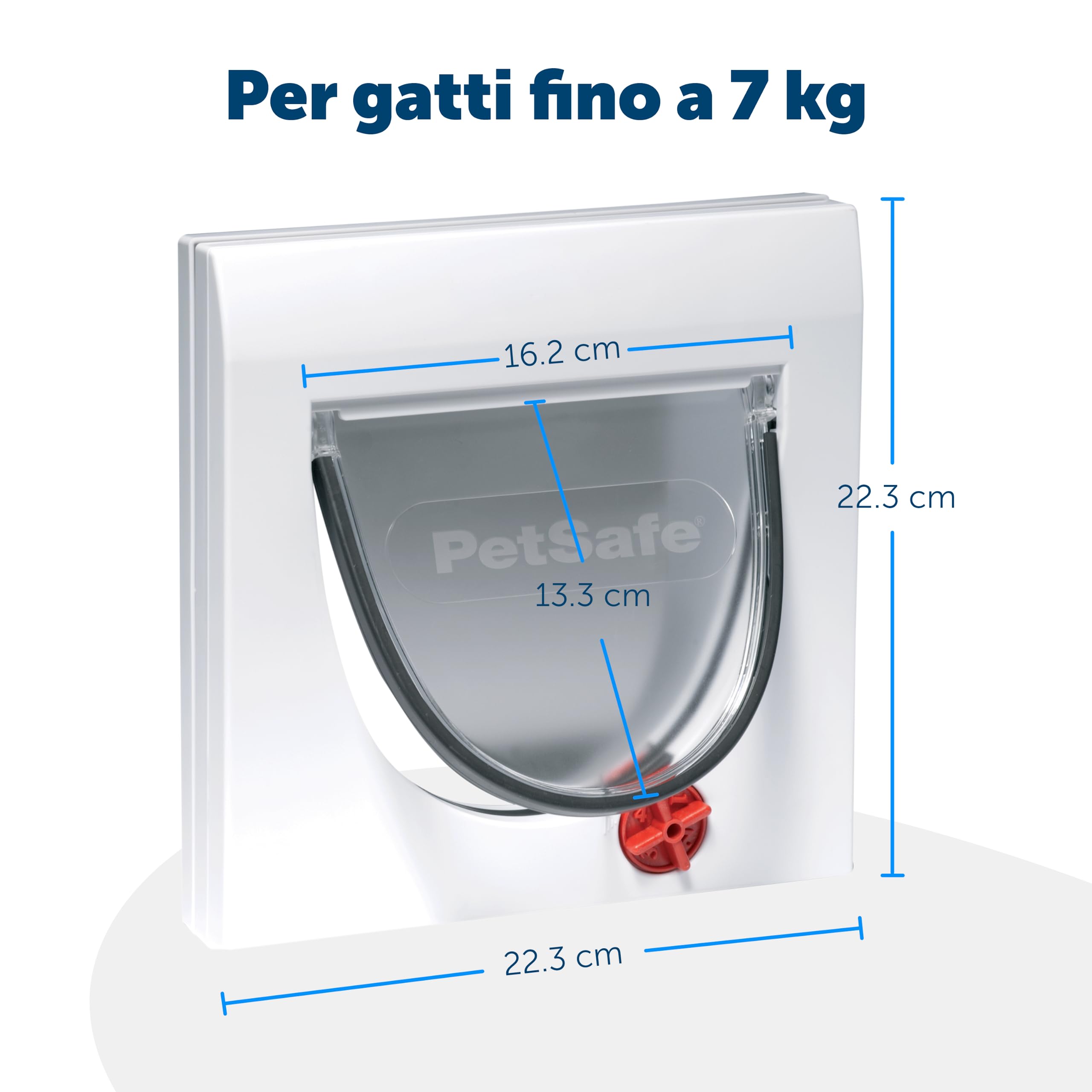 PetSafe Staywell Classic, Gattaiola Manuale per Gatti, Chiusura Magnetica, 4 modalità di Bloccaggio, Entrata e Uscita, Montagio Facile, Tunnel Non Incluso, Gatti Fino a 7 kg, Bianco