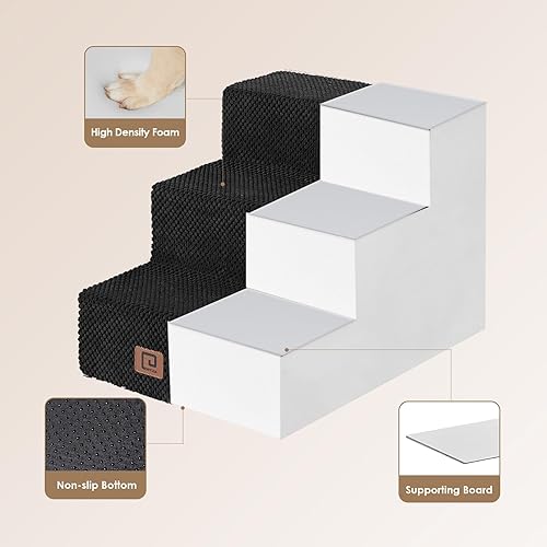 Miniatura 9 de EHEYCIGA Escaleras para perros pequeños, escaleras para perros de 4 escalones para camas altas y sofá, escaleras para mascotas para perros y gatos