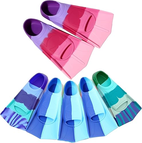 Miniatura 24 de Aletas de natación para niños, aletas cortas de natación juveniles para entrenamiento de natación de regazo para niñas y niños