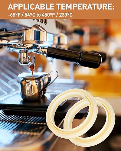 Miniatura 6 de Anillo de vapor de silicona de 2.126 in, 2 piezas de repuesto de juntas de cabeza de grupo, sin sello de junta de silicona BPA, para máquina de café