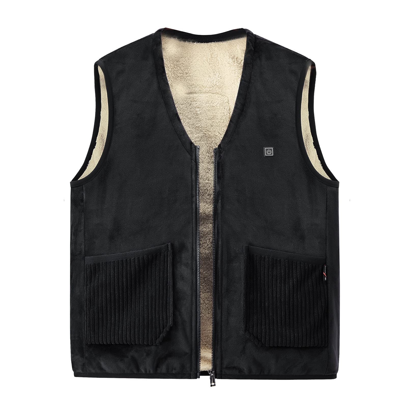 Gilet invernale da uomo con tasche, caldo, senza maniche