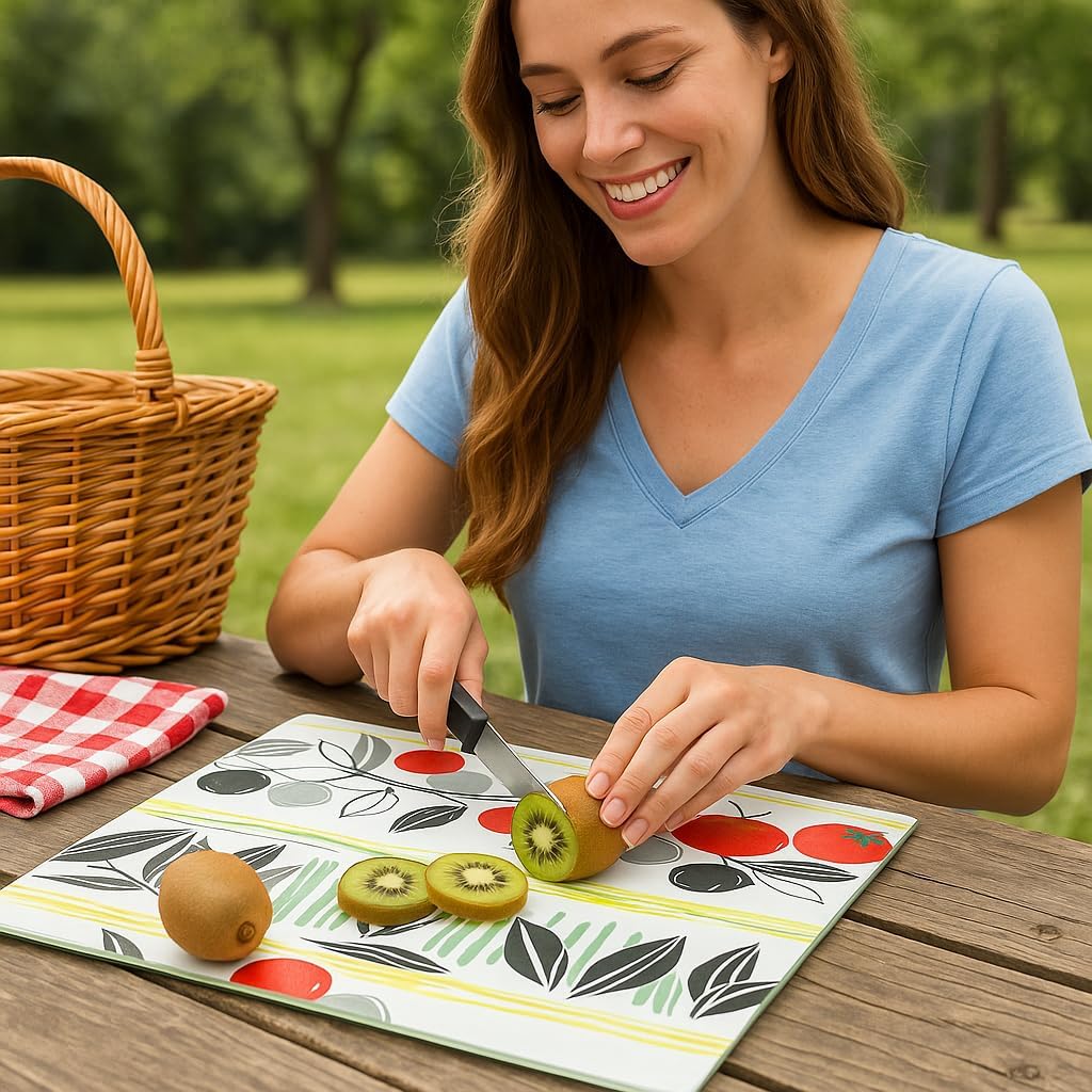 Creeative Home Tempered Glass Cutting/Serving Board