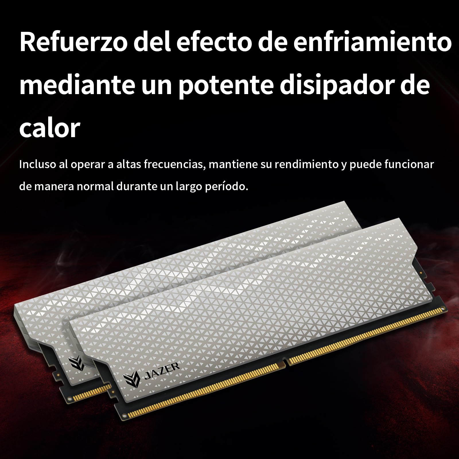JAZER Memoria RAM DDR5 de 32GB (2 x 16GB) 6000MHz CL38, Memoria de Escritorio para PC de Juegos, DIMM de Alto Rendimiento