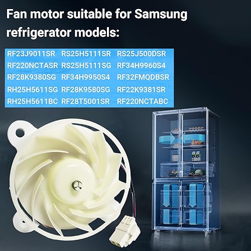 Miniatura 7 de DA31-00287B Motor del ventilador del evaporador del refrigerador apto para refrigerador Samsung DA31-00334C DA31-00334A DA96-00968A 3954921