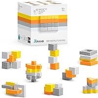 Vista 12 de PIXIO Sweet - Bloques magnéticos pequeños de construcción en estilo de arte de píxeles con aplicación gratuita - Cubos de plástico de 5/16" con 6