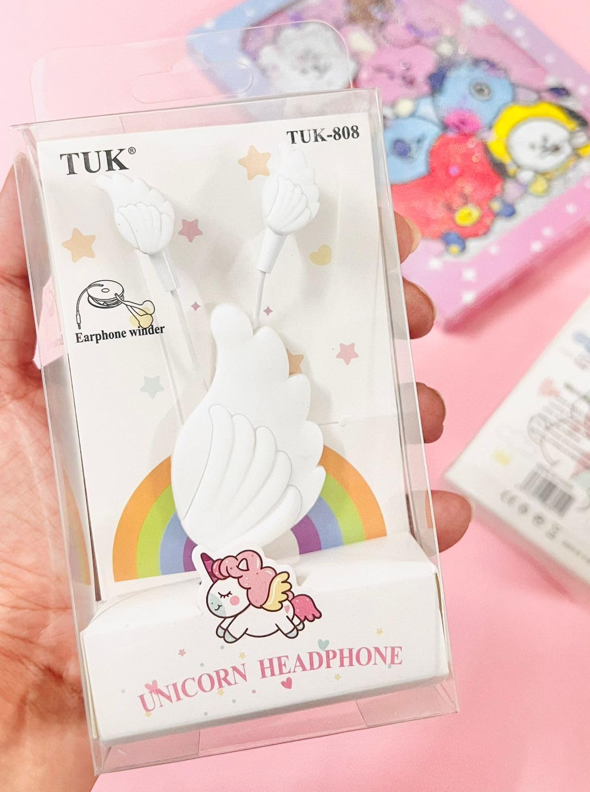 Le Delite Unicorn Earphones for Girls Kids I Cartoon Headphones Wired Earbuds for Computer Android Noise isolating I Wired Earphones Gamer Music Stereo Earbuds Outdoor Sport Running Headphones-image-44
