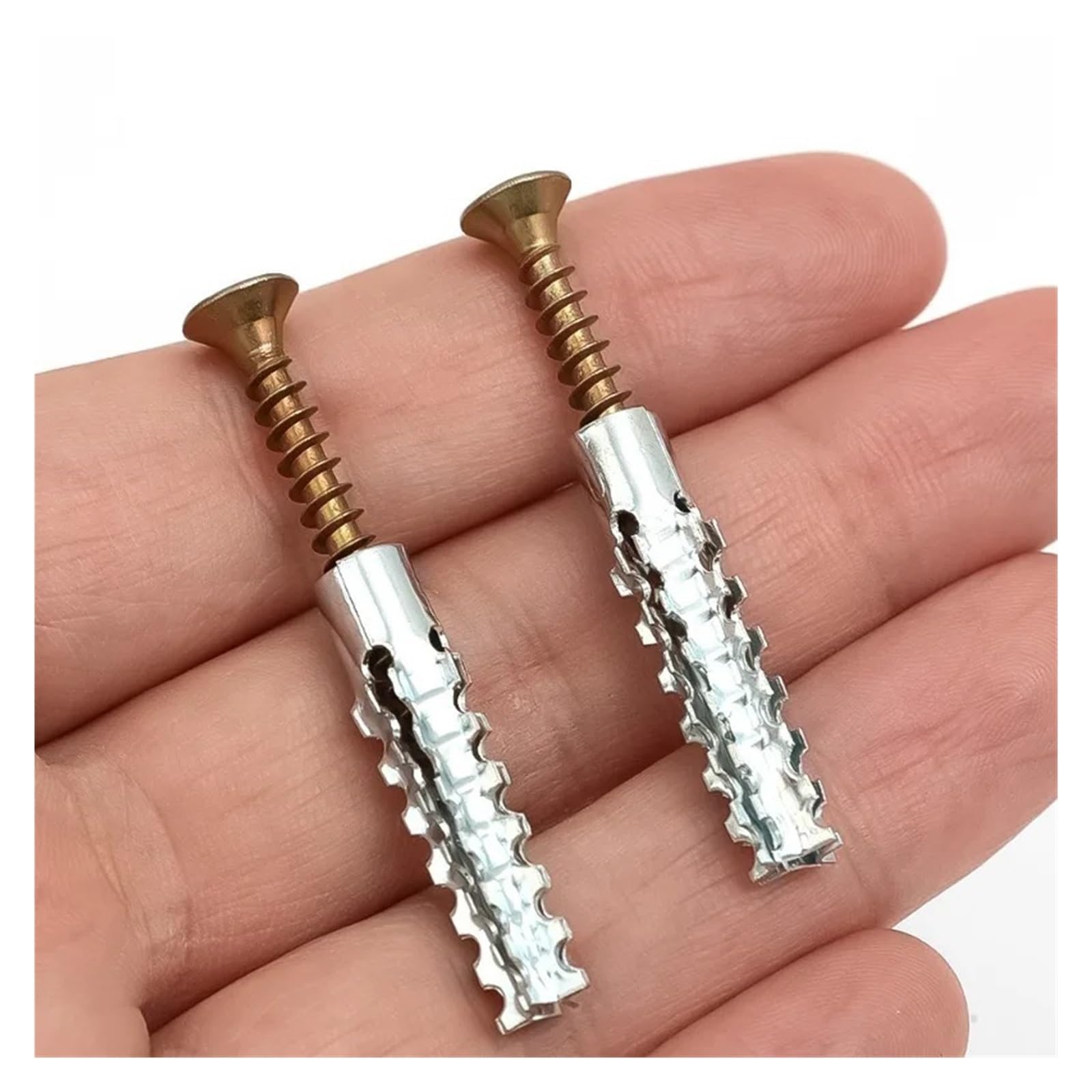 Dübel Selbstschneidende Schraube mit Erweiterung | Rohranker-Set aus Kohlenstoffstahl, robuster Trockenbau-Beton-Bohrstopfen, Bolzenbefestigung(A- 8mm,50 pcs)