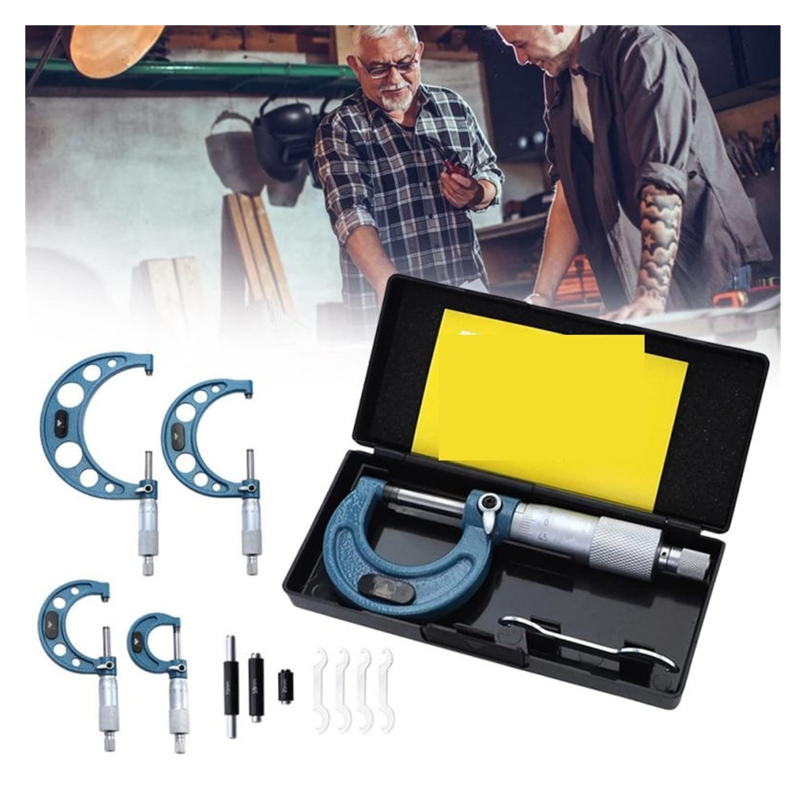 Calibrador digital 0-100mm Micrómetro exterior 0-25mm / 25-50mm / 50-75mm / 75-100mm Gauge métrico Vernier Calibrador Espesor Herramientas de medición Micrómetros para mayor versatilidad al medir(4)